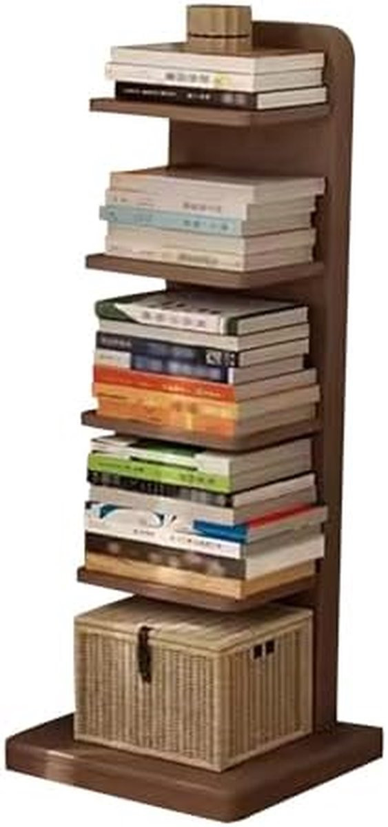 Ladder Boekenplank met 5 Lagen in Walnoot