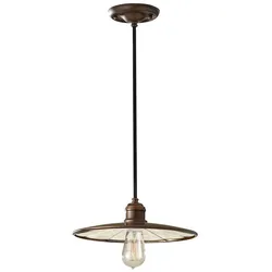 Pendellampe Deckenleuchte Hängelampe Esszimmerleuchte Bronze Stahl D 30,2 cm