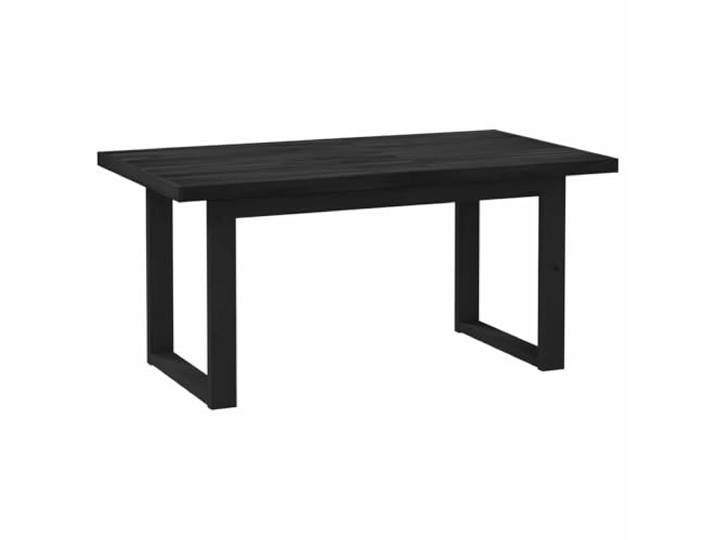 KDACVBMG Esstisch Noain, 160 cm, Schwarz, aus massivem Kiefernholz Lattenplatte, mattes Finish, Beine aus massivem Kiefernholz, pflegeleicht, rustikaler Stil