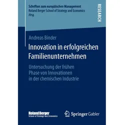 Innovation in erfolgreichen Familienunternehmen, Fachbücher von Andreas Binder