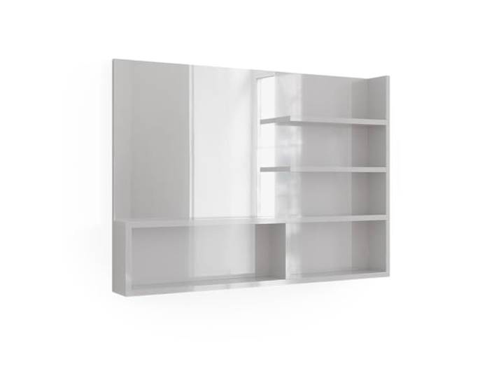 Vicco Spiegelregal, Weiß Hochglanz 89.8 x 65 cm Spiegel mit Ablagefläche · Wandhängend · Für Kosmetik & Pflegeprodukte · Passt zu vielen Einrichtungsstilen
