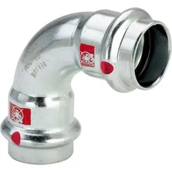 Viega Prestabo Bogen 558123 15 mm, 90Grad, Stahl unlegiert, SC-Contur