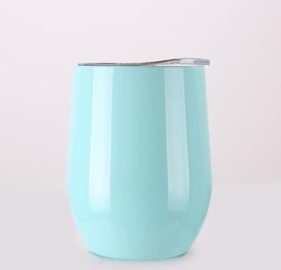 KitchenCuration Portable Insulated Wine Cup Light Blue