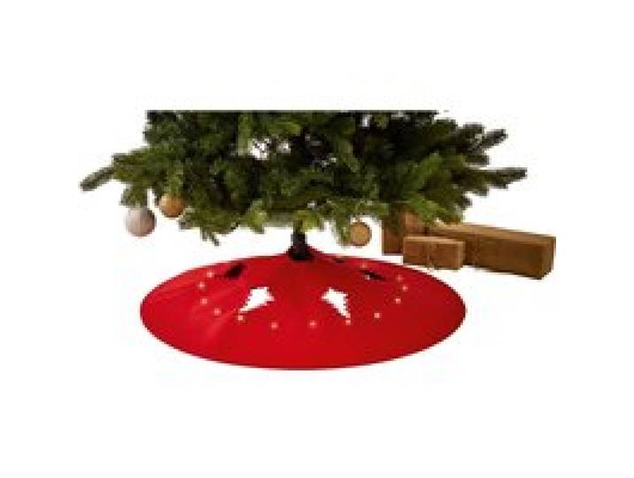 LIVARNO® Couvre-pied de sapin de Noël LED, Ø 100 cm. (Rond, rouge)