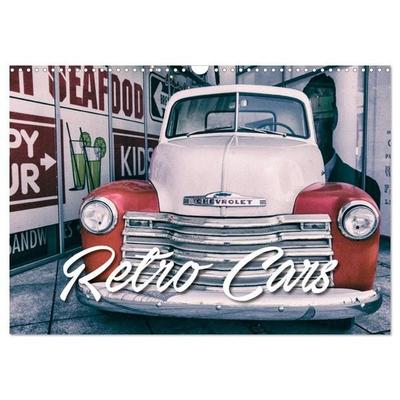Retro Cars (Wandkalender 2027 DIN A3 quer), CALVENDO Monatskalender