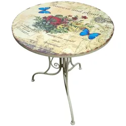 HTI-Living, Gartentisch + Balkontisch, Metalltisch (60 x 71 cm)