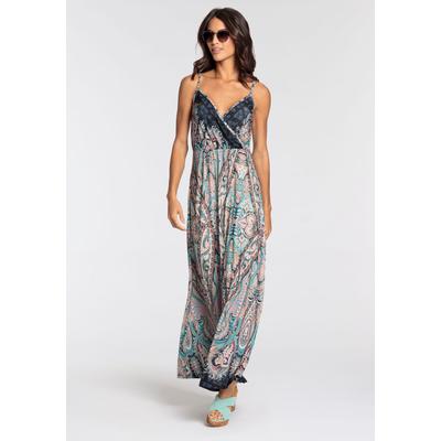 Sommerkleid MELROSE, Damen, Gr. 36, N-Gr, Jersey, bunt (bunt, gemuste), Jersey, Obermaterial: 95% Polyester, 5% Elasthan, Paisley, bedruckt, ethno, gemustert, mehrfarbig, lang, Kleider Sommerkleid, festliche Anlässe, in femininer Wickeloptik, Maxikleid