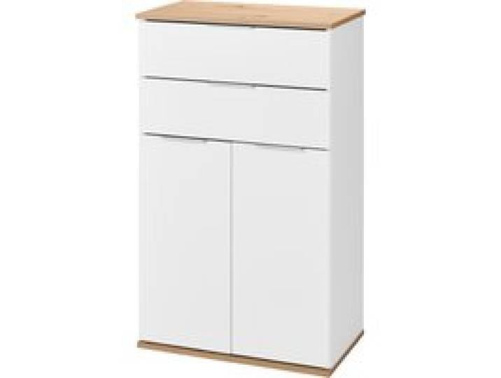 LIVARNO® Meuble bas, 57,6 x 32,9 x 94,8 cm, blanc/imitation chêne