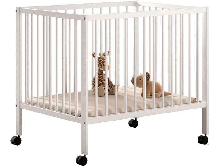 Laufgitter VIPACK Dino auf Rollen mit 2 Bremsen, universell einsetzbar, Made in Europe , weiß (buche weiß), Laufställe, Laufgitter, hochwertig verarbeitet, Buche massiv, verschiedene Farben erhältlich