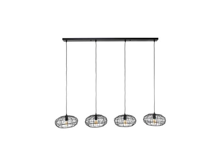 Kawola Hängelampe Limeira Schwarz Metall, E27, 170x150x34 cm, Lampen & Leuchten, Innenbeleuchtung, Hängelampen, Pendelleuchte