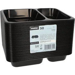 STARPAK Einweg-Menüschalen 0,866 l schwarz
