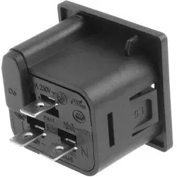 Iec Lock C19 Net Entree Female Lockable, Elektronikkabel + Stecker, Schwarz, Rot