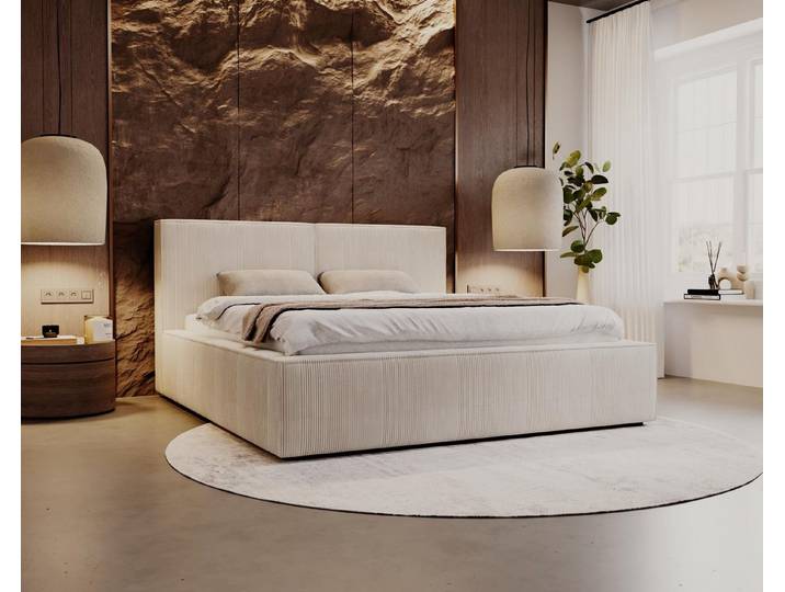 Compleo Polsterbett SANTO Metallrahmen, Bettkasten, ohne Matratze, (Kostenlose Lieferung! TOP ANGEBOT), Cordstoff oder Samtstoff