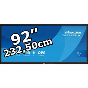 Iiyama Digital-Signage ProLite TE9218UWI-B1AG, 91,5 Zoll, WUHD 5120 x 2160 Pixel, 16/7 Betriebszeit, Touchscreen