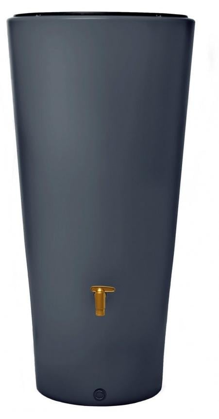 4rain VASO 2-in-1 regenton, 220 liter, grafietgrijs, met geïntegreerde plantenbak