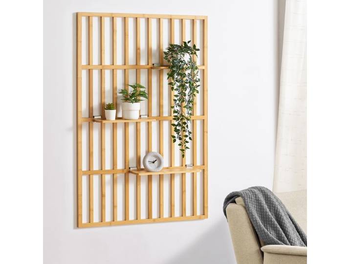Étagère murale Røst bambou 120 x 80 x 13 cm naturel