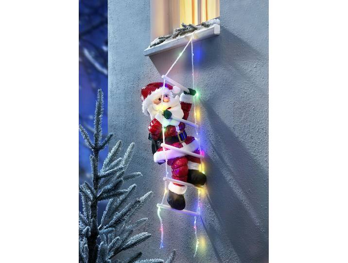 Weihnachtsmann auf LED-Leiter, Rot