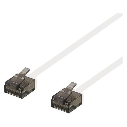 Deltaco TP-kabel CAT6a U/UTP flat 3m vit (U/UTP, CAT6a, 3 m) (UUTP-2058)