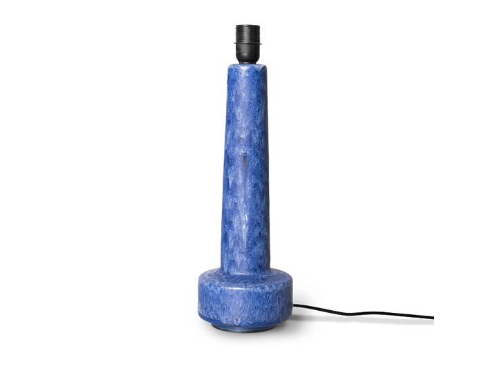 HKliving Retro Lampenfuß aus Steingut Blue