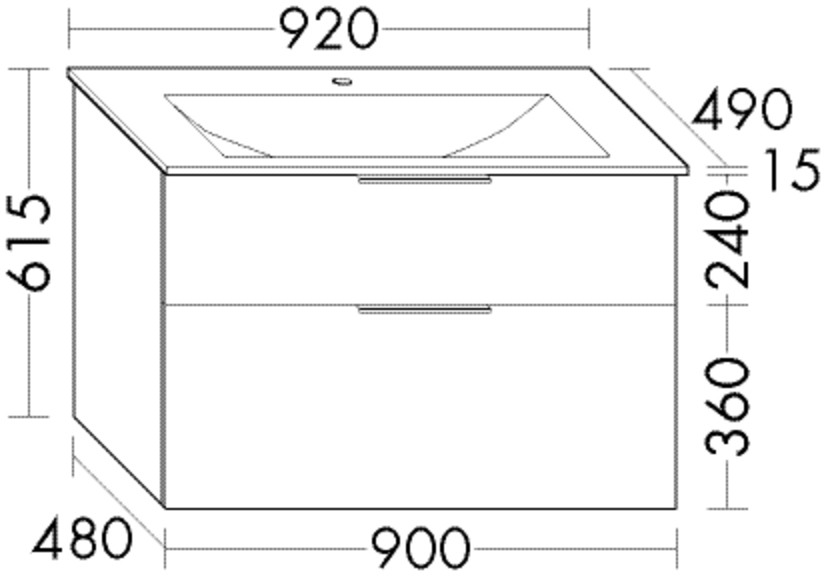 Burgbad Glas Waschtisch-Set Eqio Eiche Dekor Urban/Weiß, SEYX092F5662A0070 SEYX092F5662A0070