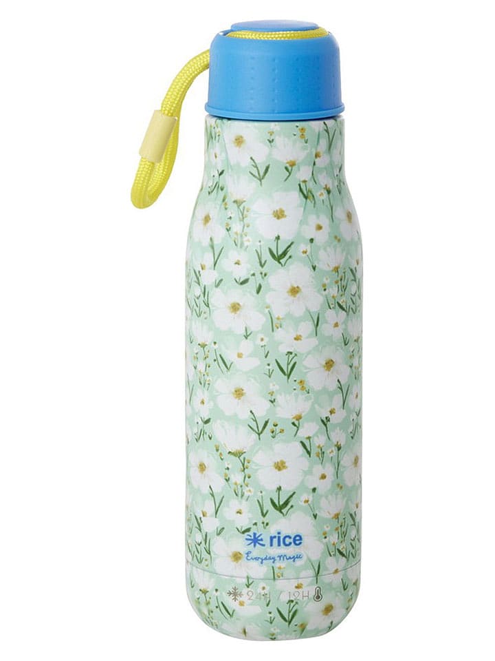 Rice Thermoflasche "Summer Bloom" in Hellgrün - 500 ml - onesize