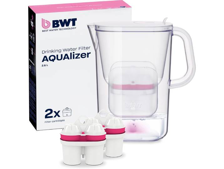 BWT - WATERFILTERKAN + 2 x FILTER VOOR MAGNESIUM MINERALIZED WATER