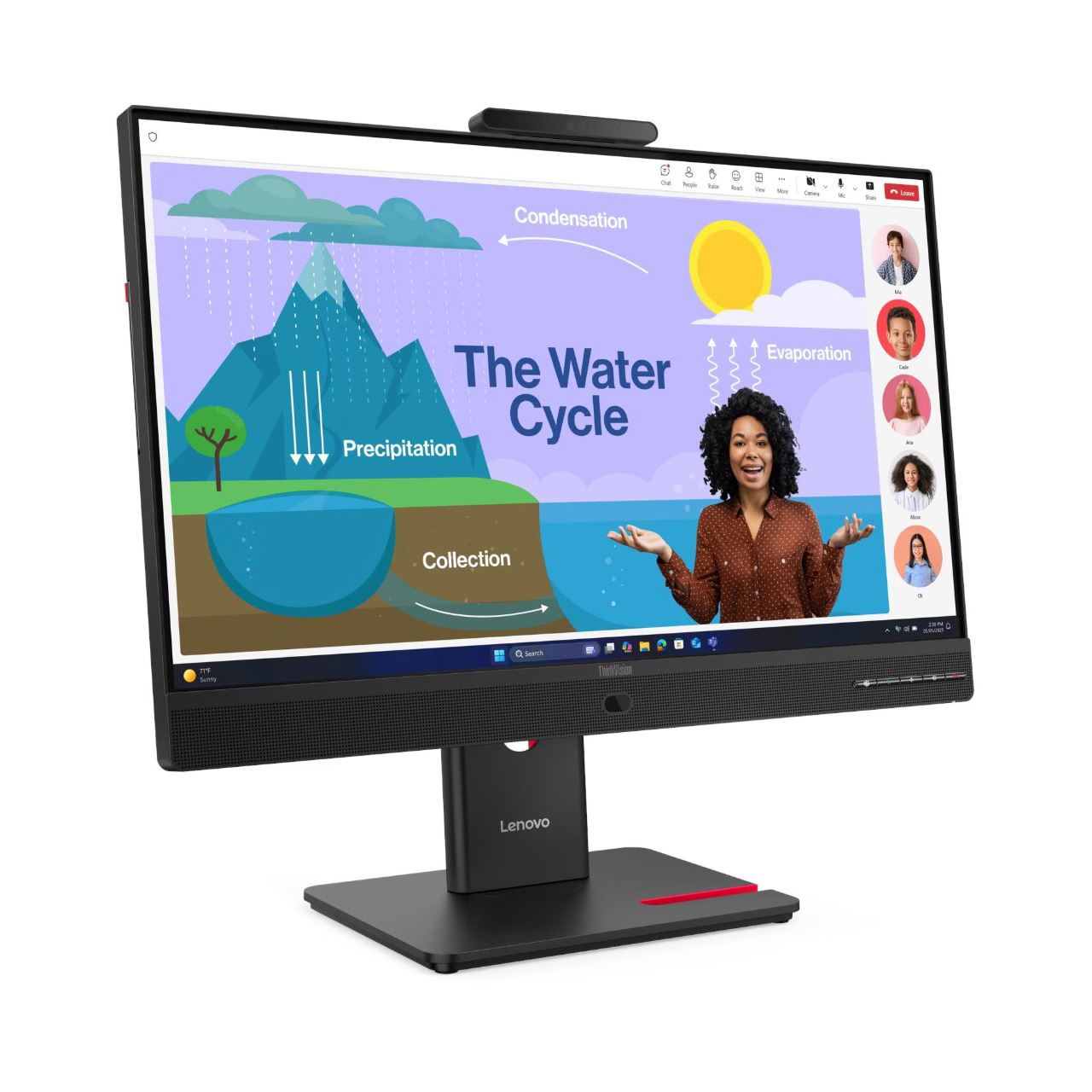 24" (60,96cm) Lenovo ThinkVision T24D-4v schwarz 1920x1080 1xDisplayPort 1.4 / 1xHDMI 2.1 / 1x USB-C mit Displayport