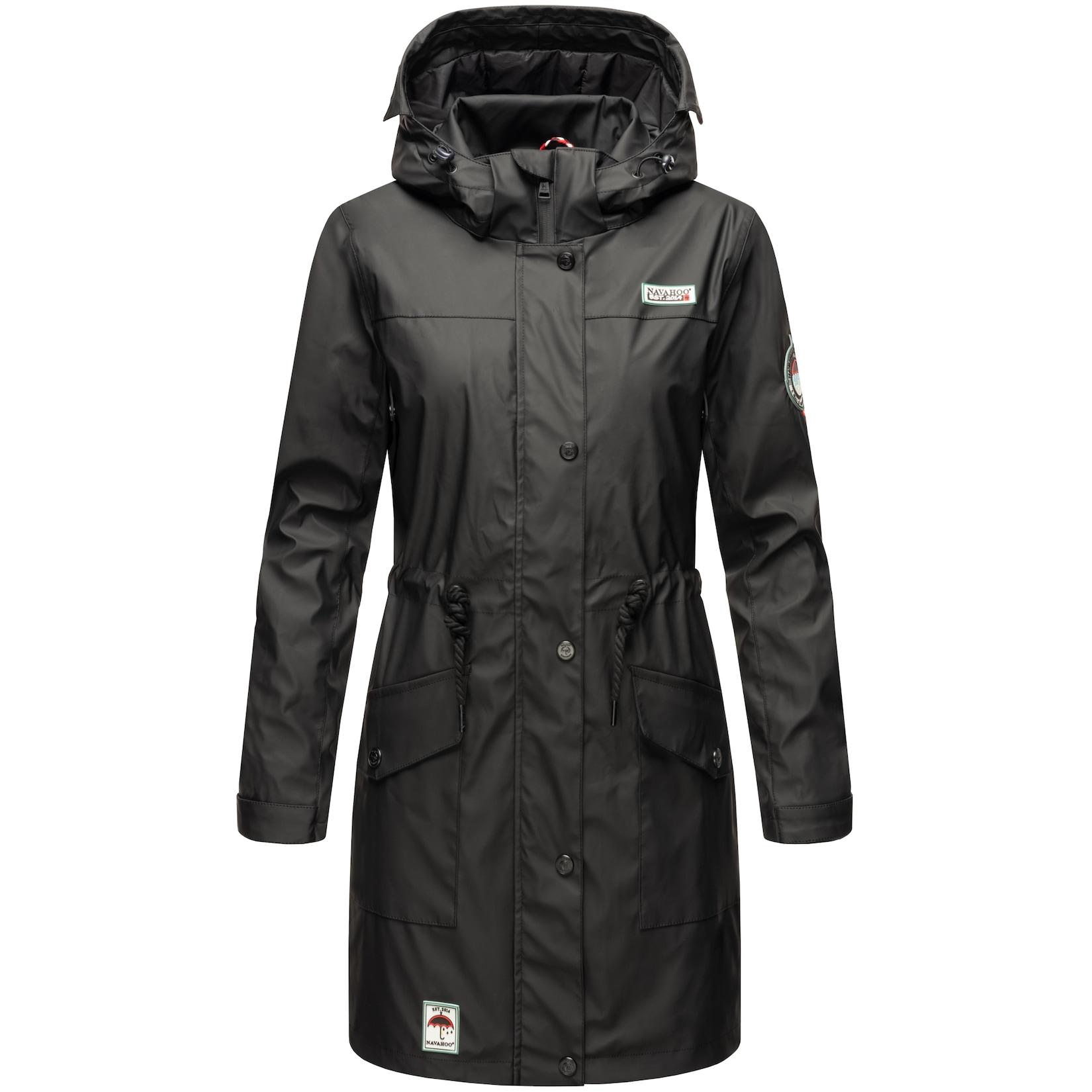 NAVAHOO Damen Outdoorjacke modischer Outdoor Regenmantel Deike