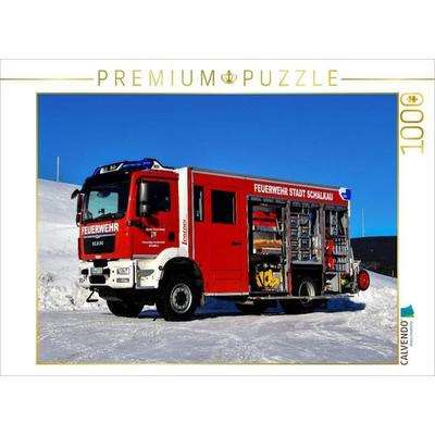 CALVENDO Puzzle Lentner Hilfeleistungslöschgruppenfahrzeug HLF 20 / Freiwillige Feuerwehr Schalkau | 1000 Teile Lege-Größe 64x48cm Foto-Puzzle für glü
