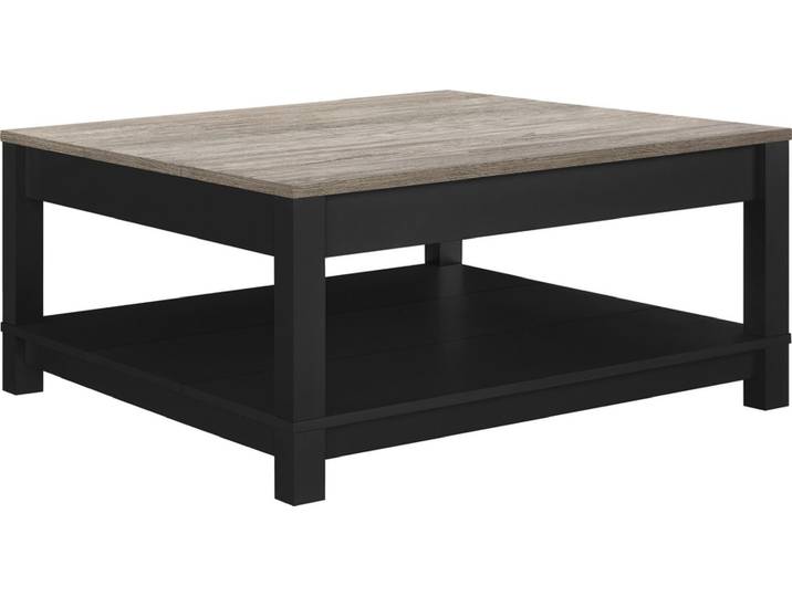 Couchtisch CARVER 90 x 90 x 44 cm Schwarz/Braun