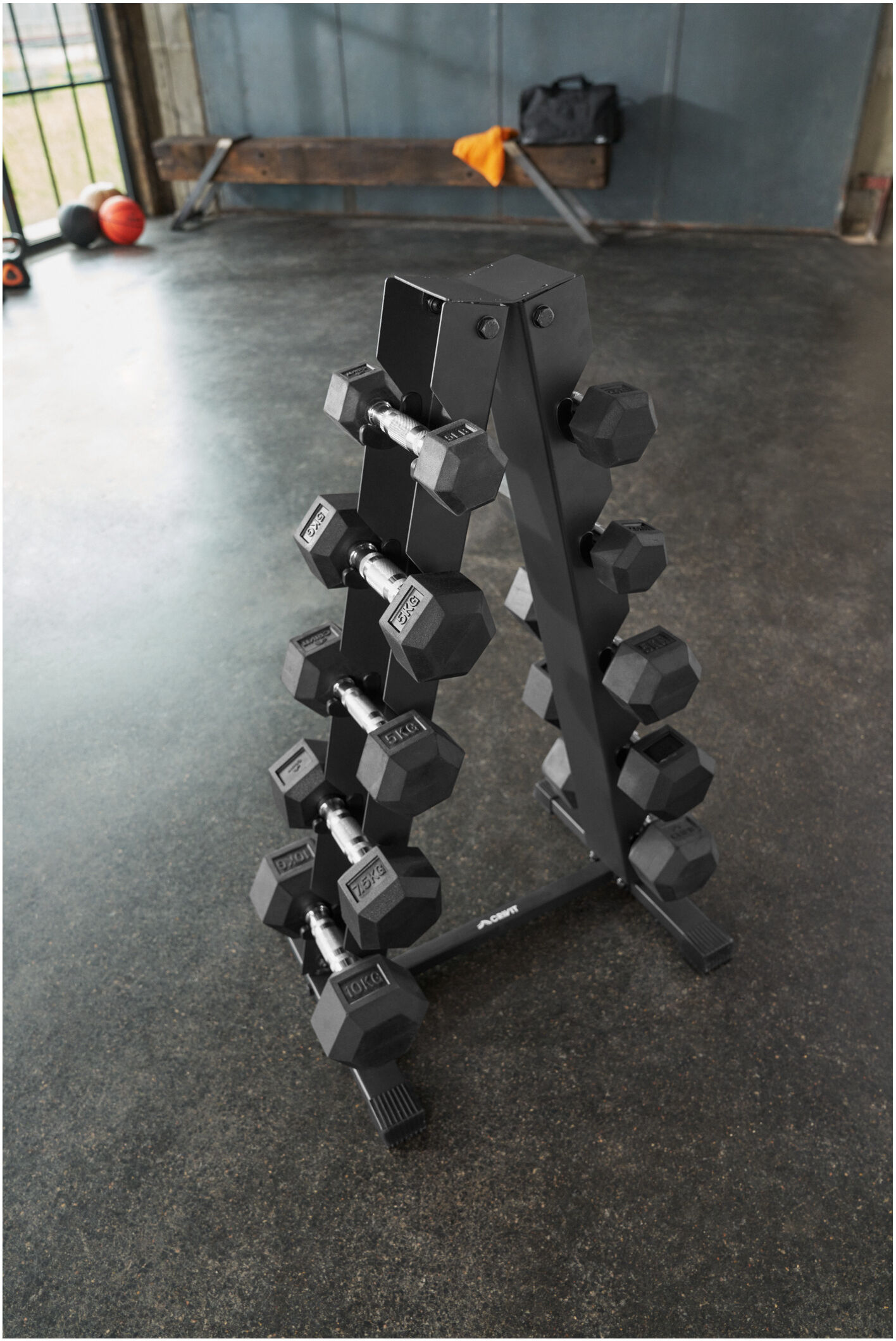 CRIVIT Hexagon-Kurzhantel, 17,5 kg