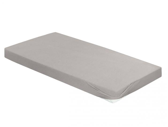 Spannbettlaken IRISETTE Kuschel Jersey Spannbettlaken Vesuv , silber (silberfarben), L:200cm, Jersey, Obermaterial: 100% Baumwolle, Bettlaken, Spannbettlaken, mit Rundumgummizug