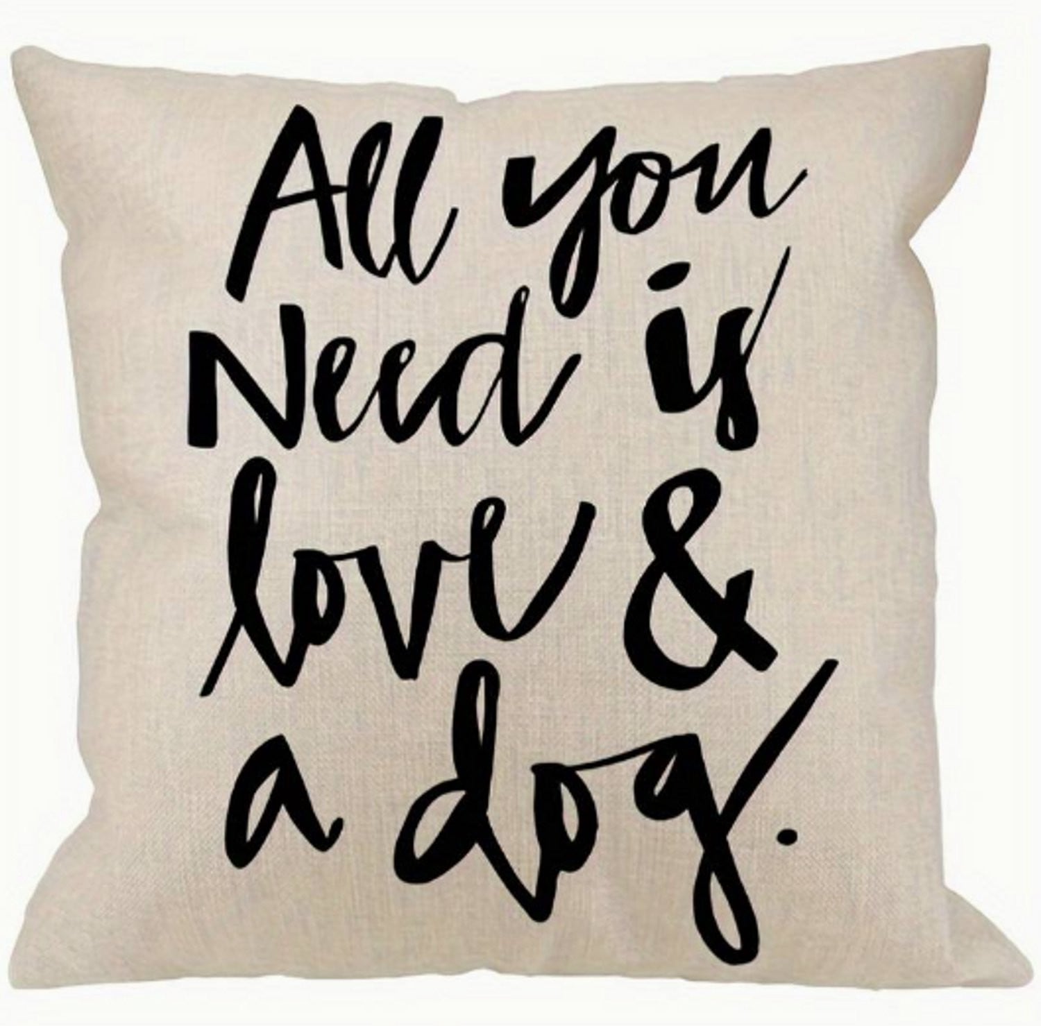 Kussenhoes All you need is love & a dog