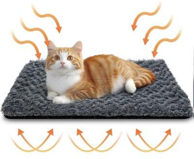 Quick Pick Pro Cozy Paws Self Heating Pet Pad For Dogs & Cats With Non Slip Thermal Comfort m dark Grey
