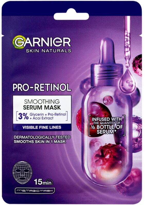 Garnier Textil Masks Pro-Retinol smoothing sheet mask with retinol 22 g