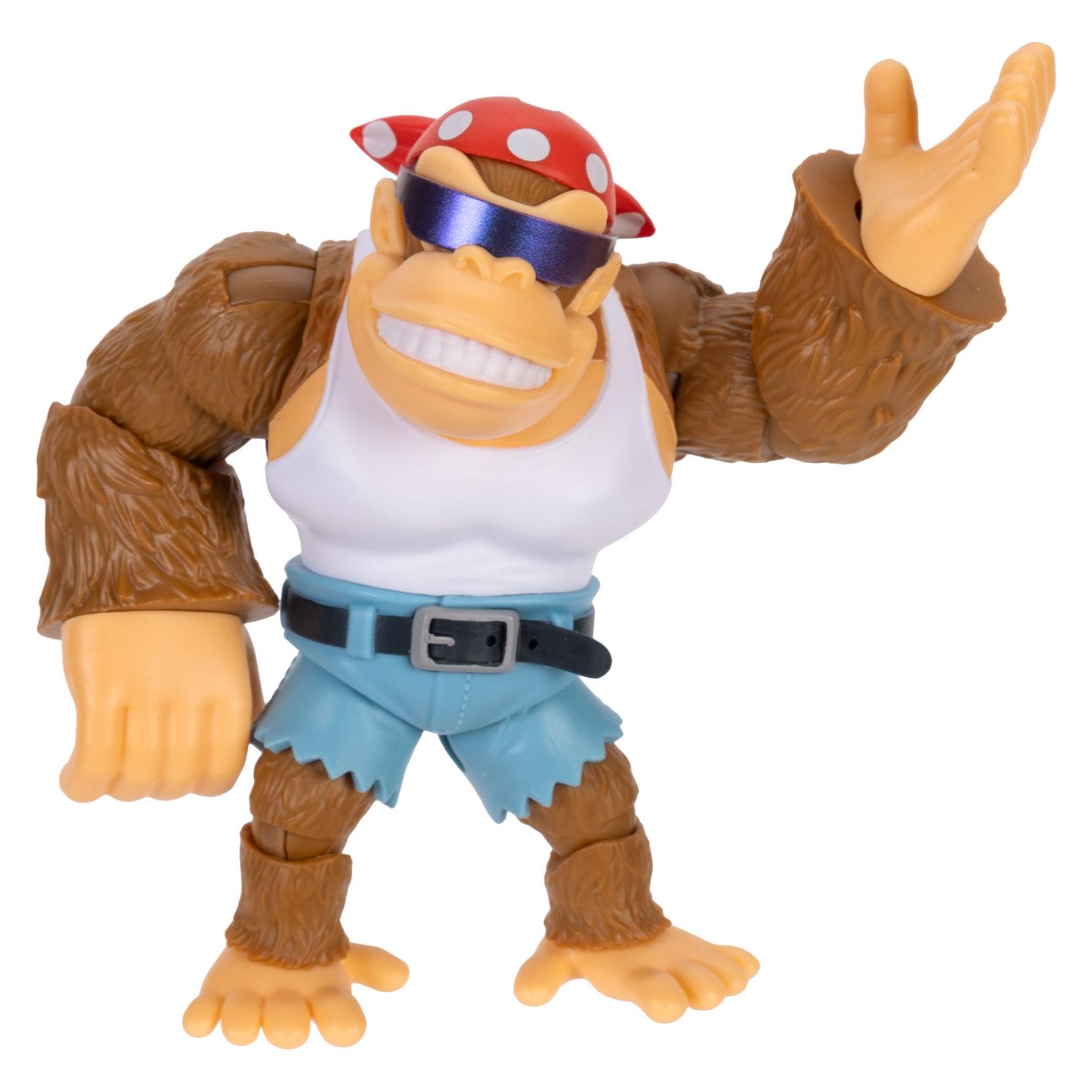 Jakks Pacific NTND Donkey Kong 4in Figure Funky Kong w/ Banana Coin (432874)