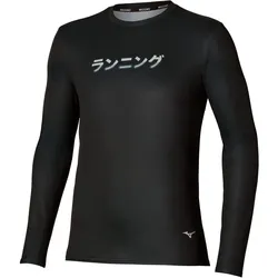 Mizuno Core Graphic Langarmshirt Herren 09 - black L