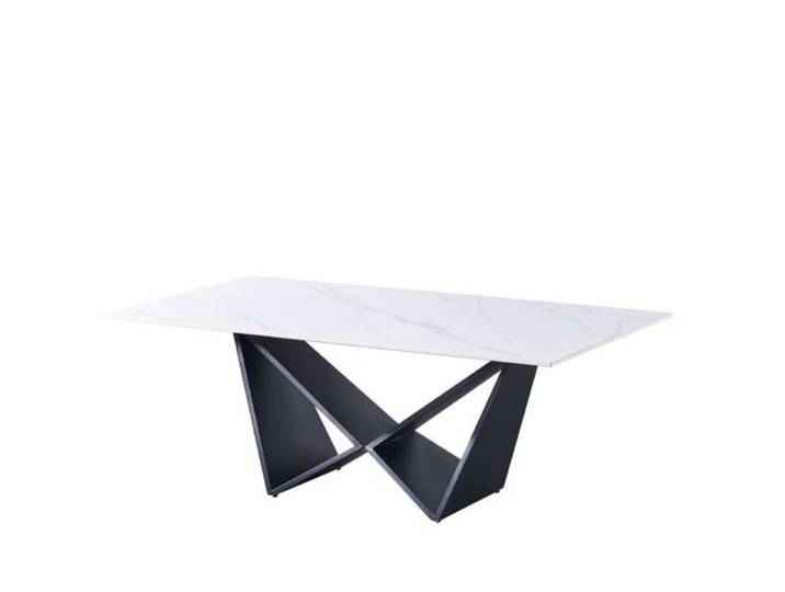alesvelt Couchtisch Edler Couchtisch in Marmor-Optik mit Edelstahlbeinen 130cm