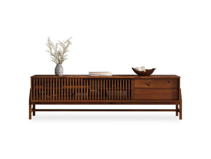 Idimex Lowboard Adamo Kastanie, Kastanienfarben, Holz, Kiefer, Mode, 180x52x41 cm, Wohnzimmer, TV Möbel, Lowboards, Lowboards stehend