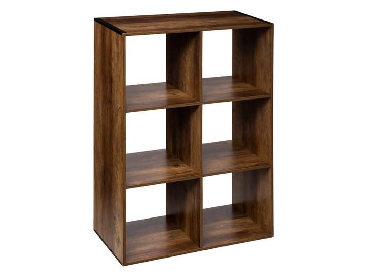 Étagère bois 6 cases