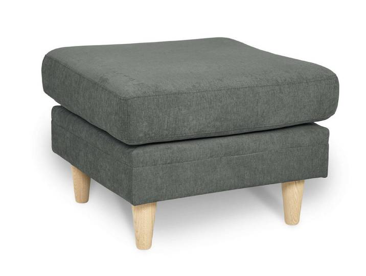 OTTO home Polsterhocker Arellano, Breite 63 cm, klassisches Design, mit Massivholzfüßen, Webstoff fein, Chenille