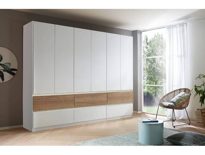 Drehtürenschrank Winnipeg 271cm ohne Beleuchtung Weiß/Alpinweiß