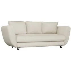 SOFA SARIS BEIGE SCHWARZER FUSS