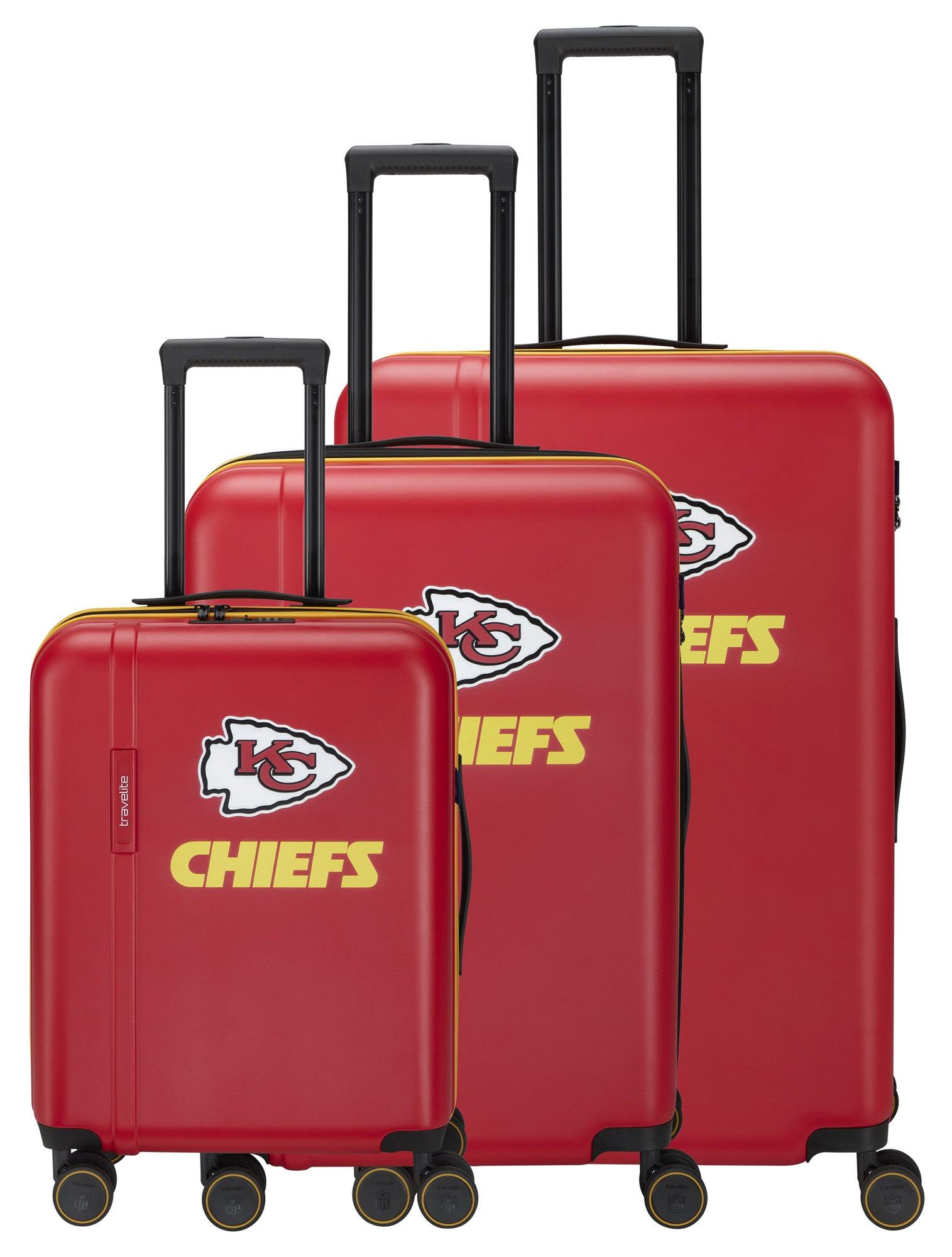 Travelite NFL - 4-Rollen-Trolley Set 3tlg. (Kansas City Chiefs)