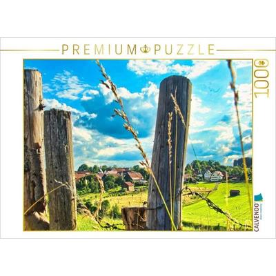 CALVENDO Puzzle Dorfansicht in den westlichen Wäldern | 1000 Teile Lege-Größe 64x48cm Foto-Puzzle für glückliche Stunden