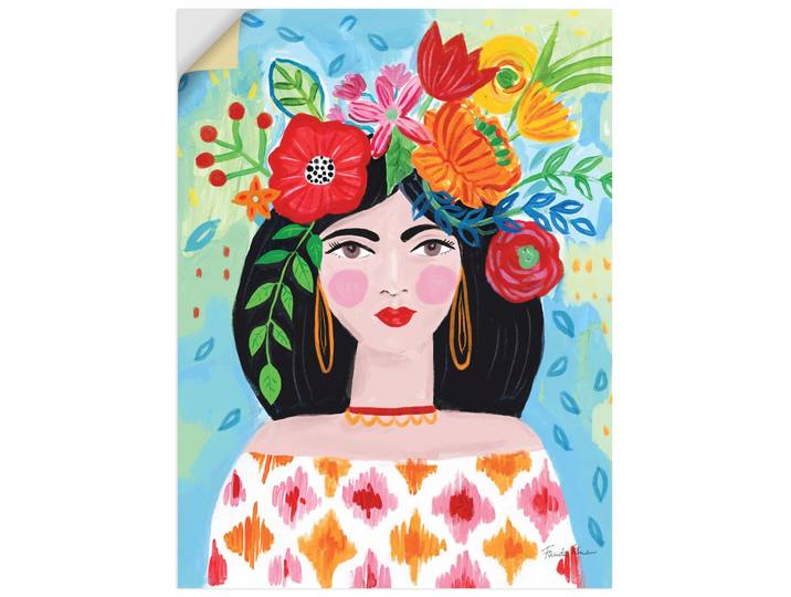 Wandbild ARTLAND Boho Girl I , farbe bild(er): farbig, B:90cm H:120cm, Bilder, Wandbild, als Alubild, Leinwandbild, Poster, Wandaufkleber in verschied. Grössen