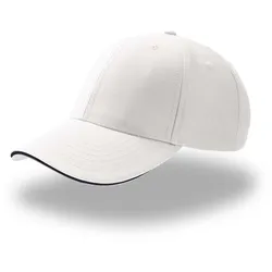 Atlantis Unisex 6-Panel Baseball Kappe 'Sport Sandwich' Klassische Cap SPSA white/navy one size