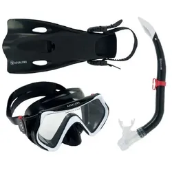 Aqua Lung Hero Junior Schnorchel-Set - S/M - BLACK BLACK