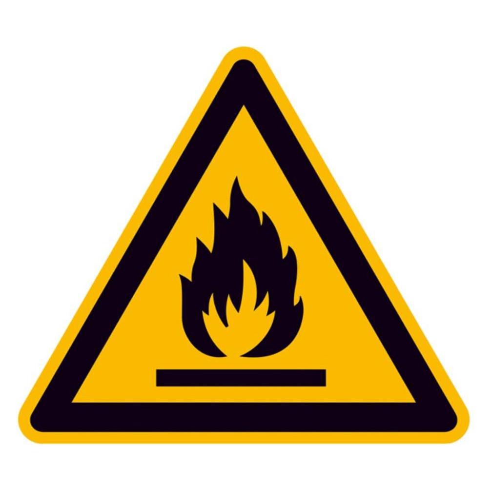 Wolk Warnschild Feuergefährliche Stoffe Folie selbstklebend 50 mm ISO 7010 10 St. (30.0341)