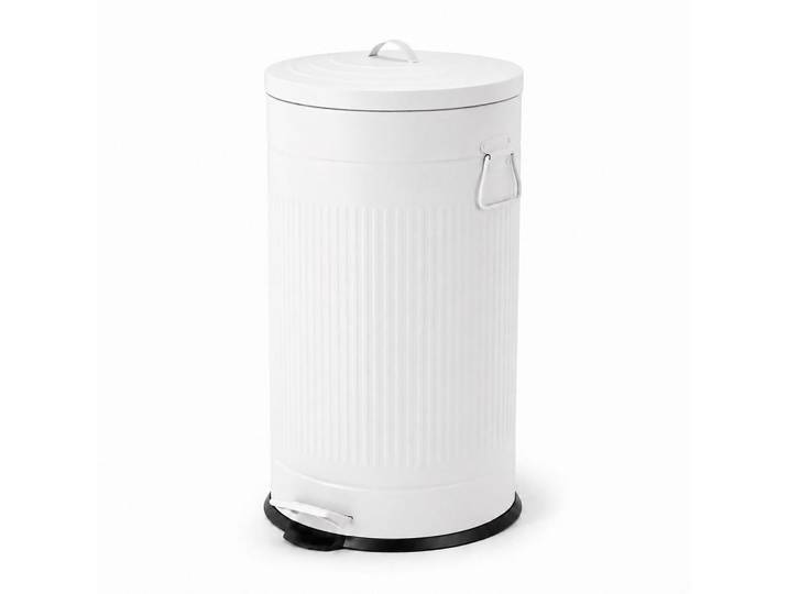 Relaxdays Mülleimer Weiß Treteimer Soft-Close 40 l, Metall, Kunststoff, 35x67x35 cm, Badaccessoires, Abfalleimer